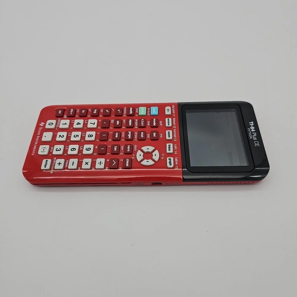 Texas Instruments TI-84 Plus CE Python Graphing College Calculator Red With Case